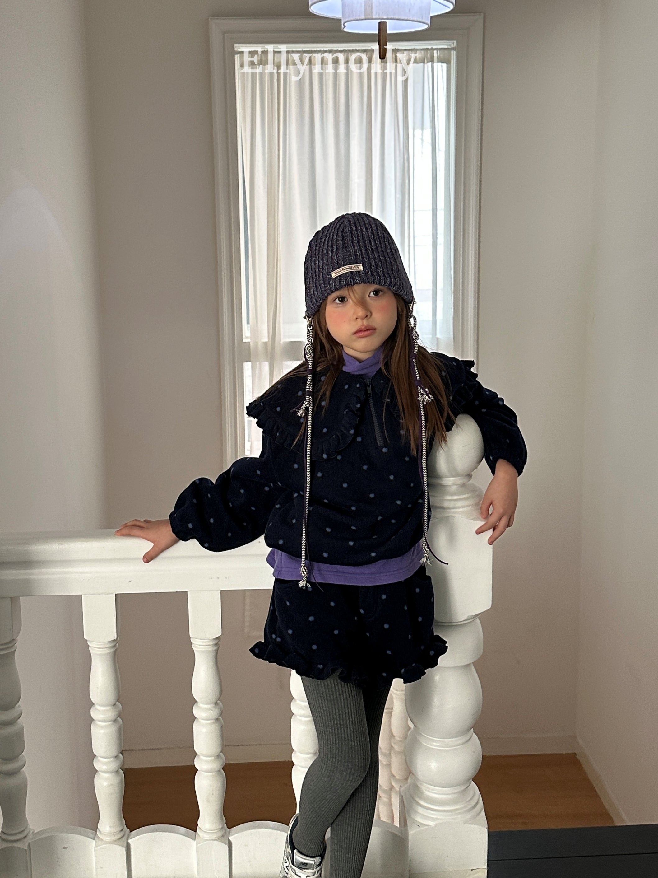 ［ELLY MOLLY］Dot frill pants