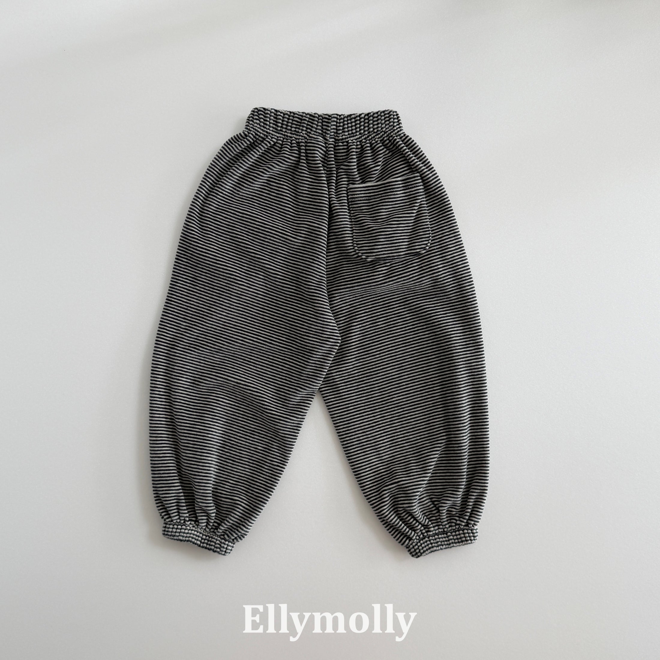 ［ELLY MOLLY］Velvet stripe jogger pants