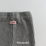 ［ELLY MOLLY］Mellow rib flare pants
