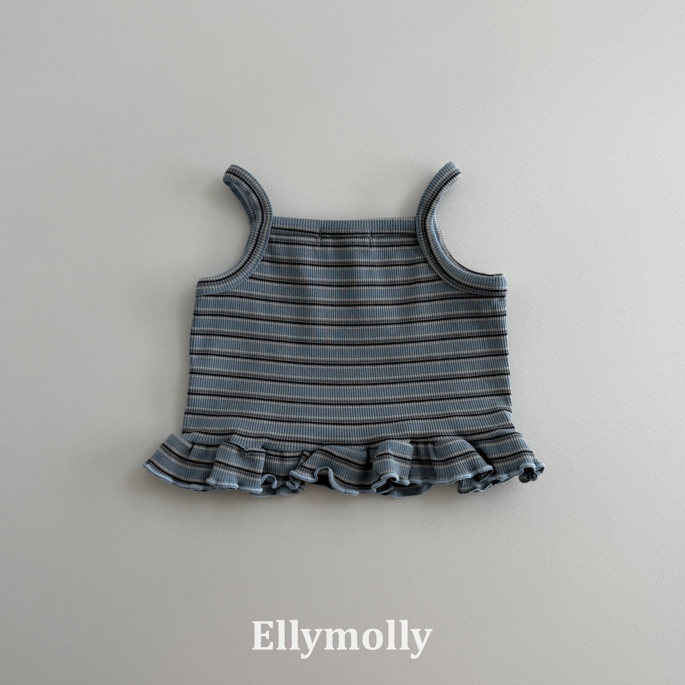 ［ELLY MOLLY］Shadow crop frill camisole tops