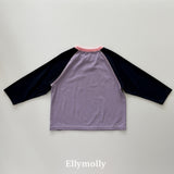 ［ELLY MOLLY］Color block raglan tee