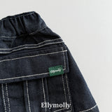 ［ELLY MOLLY］Flap non-fade denim short pants