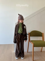 ［ELLY MOLLY］Selly peach frill flare pants