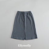 ［ELLY MOLLY］Shadow stripe long skirt