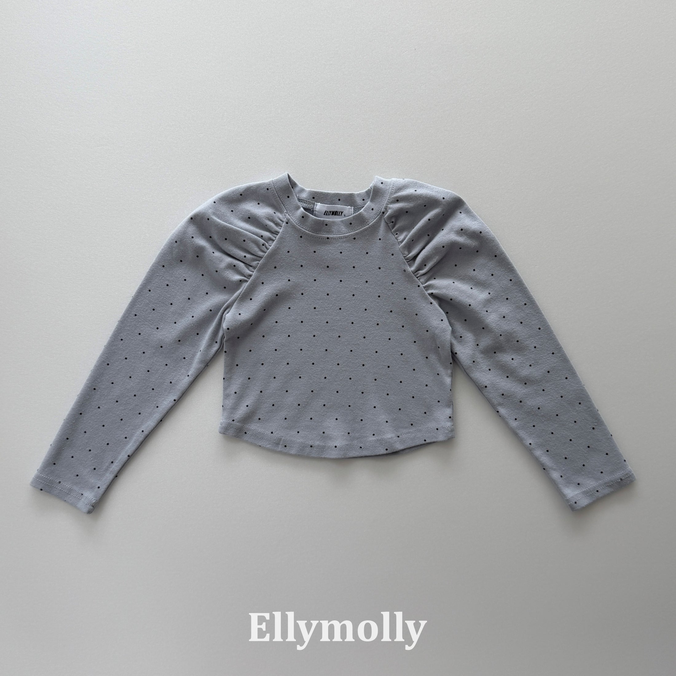 ［ELLY MOLLY］Giselle dot shirring tee