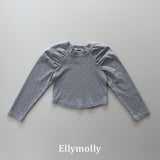 ［ELLY MOLLY］Giselle dot shirring tee