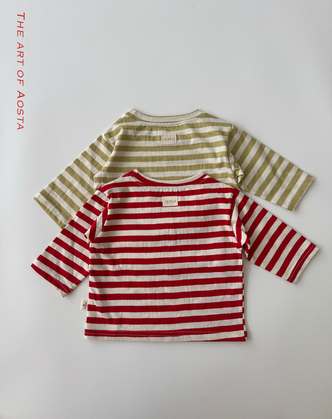 ［Aosta］Meow Stripe Tee
