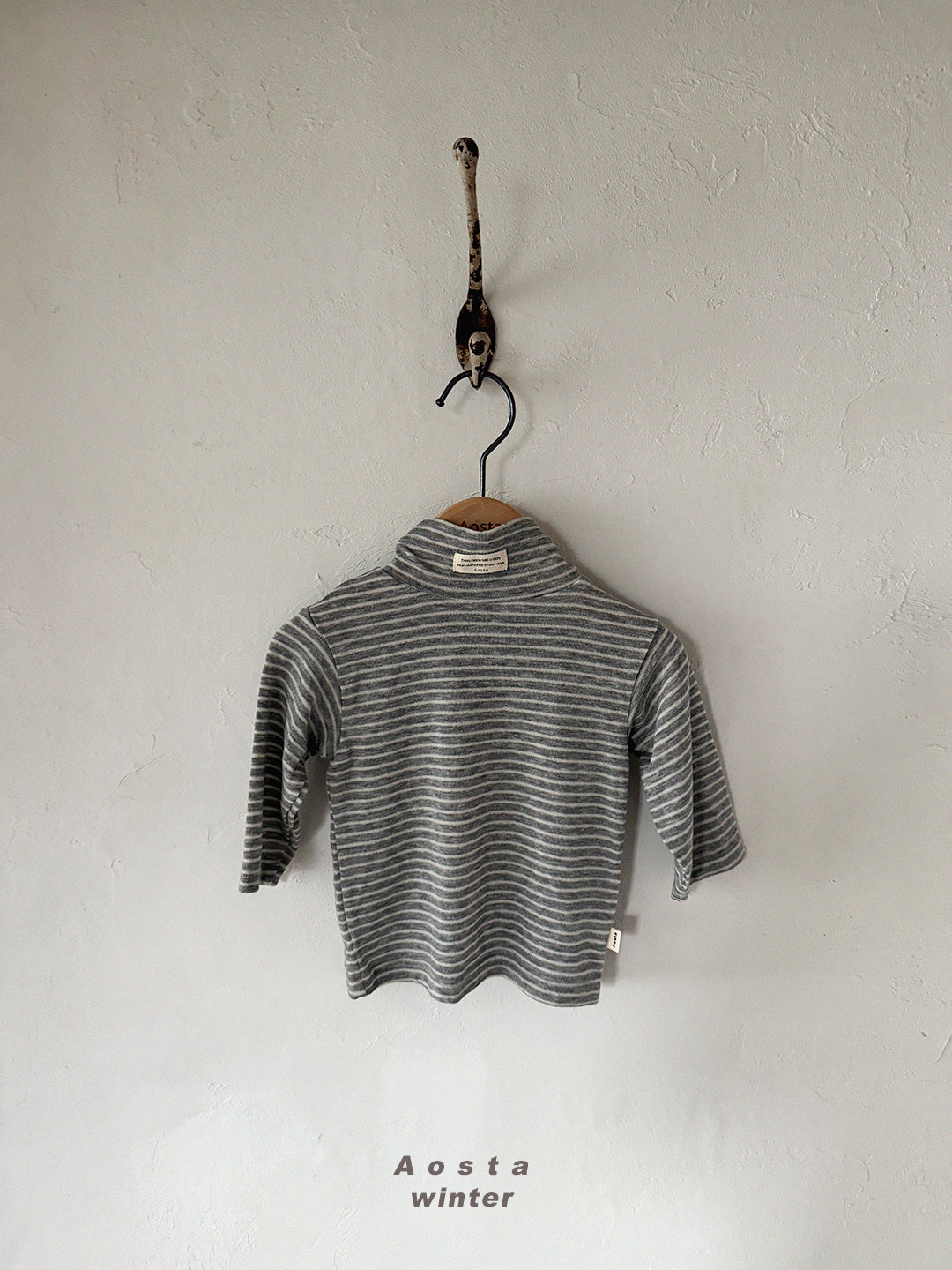 ［Aosta］Wool turtleneck tee