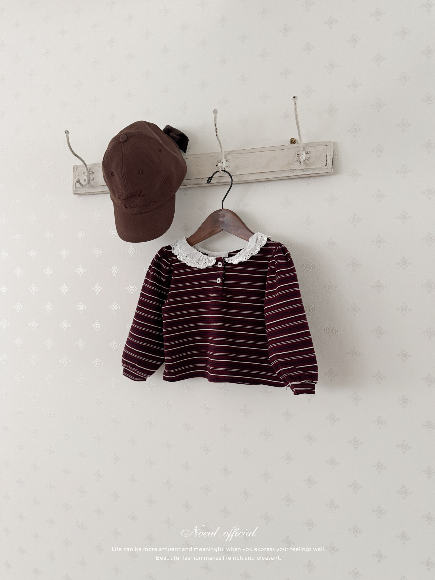 Puel stripe collar blouse