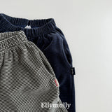 ［ELLY MOLLY］Velvet stripe jogger pants