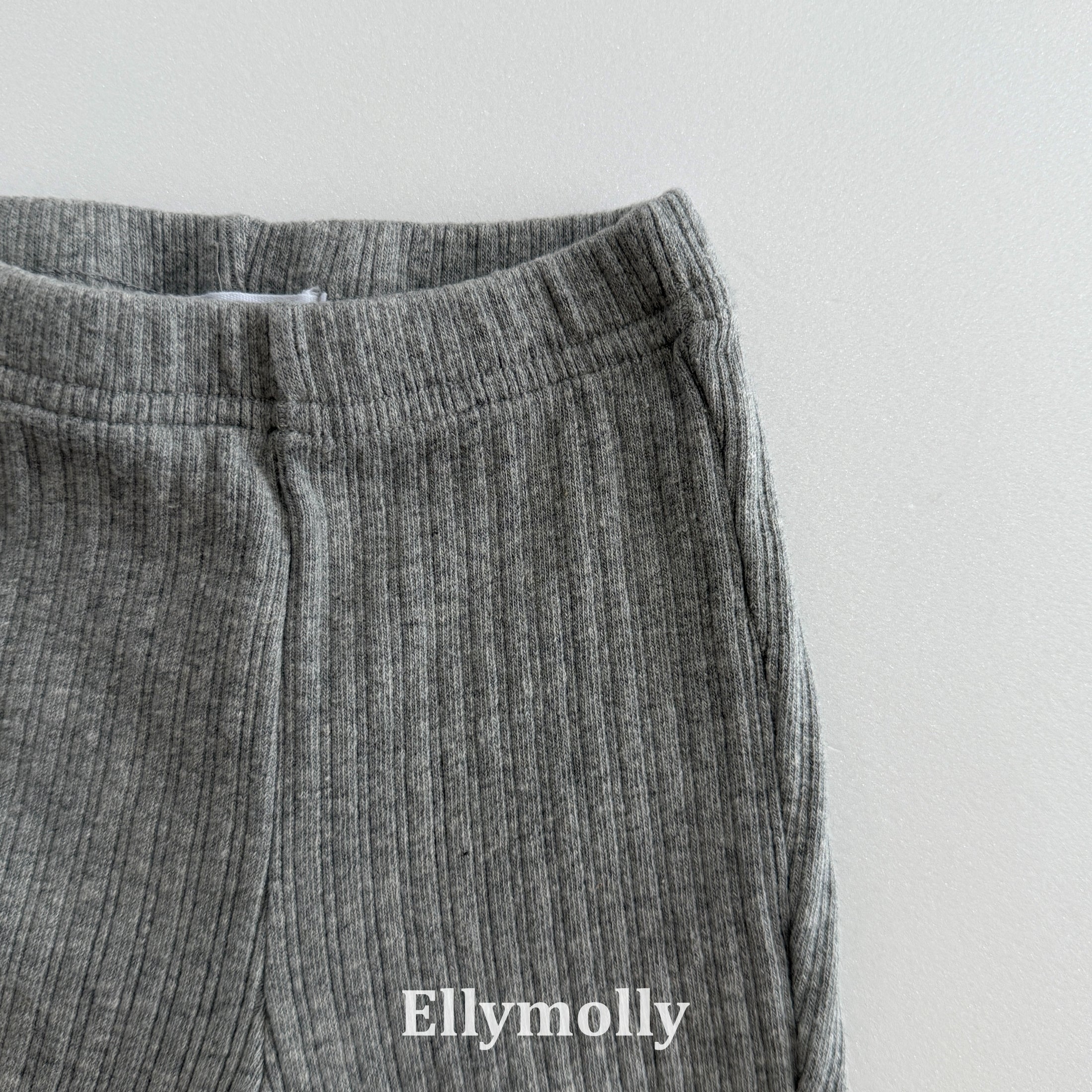 ［ELLY MOLLY］Mellow rib flare pants