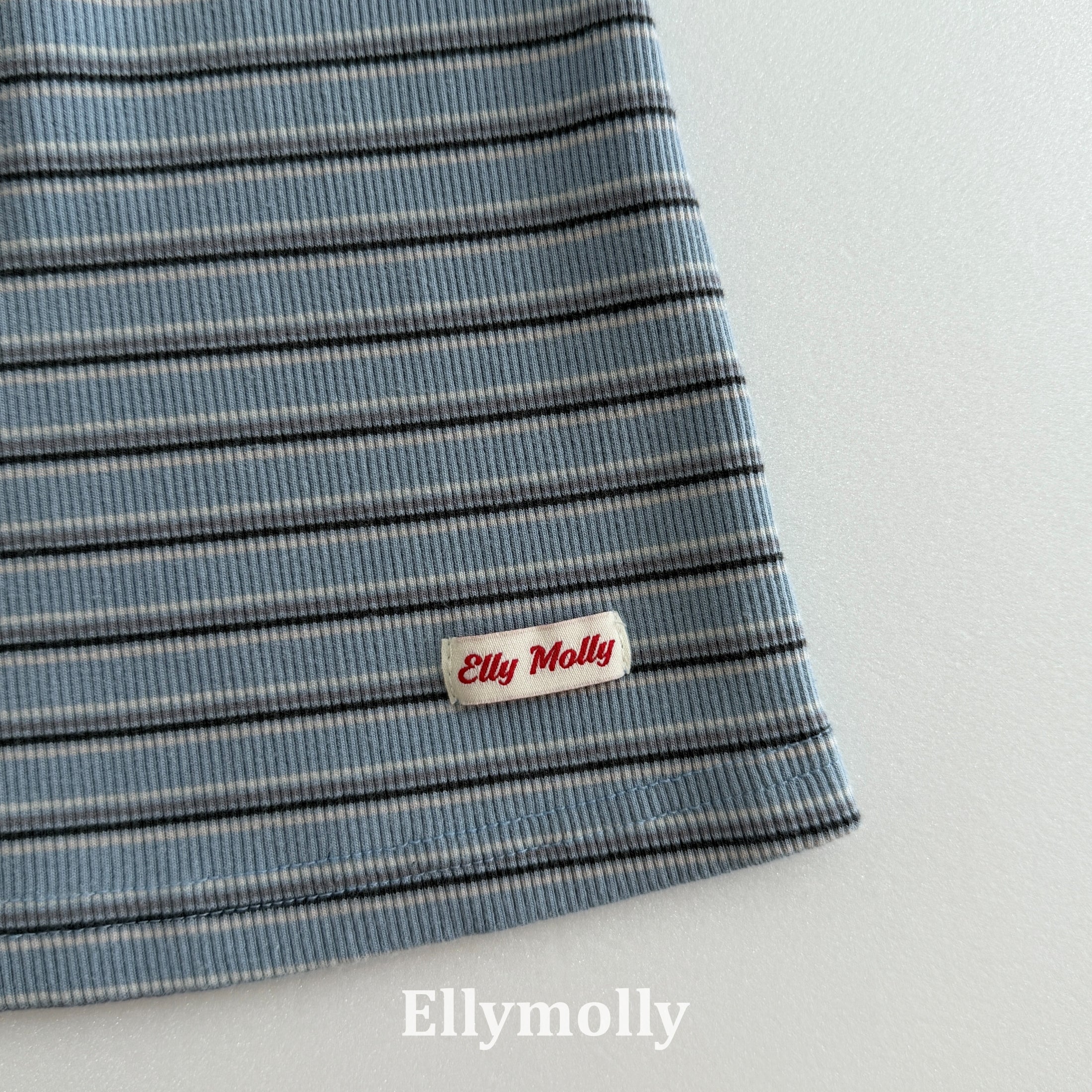 ［ELLY MOLLY］Shadow stripe long skirt