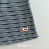 ［ELLY MOLLY］Shadow stripe long skirt