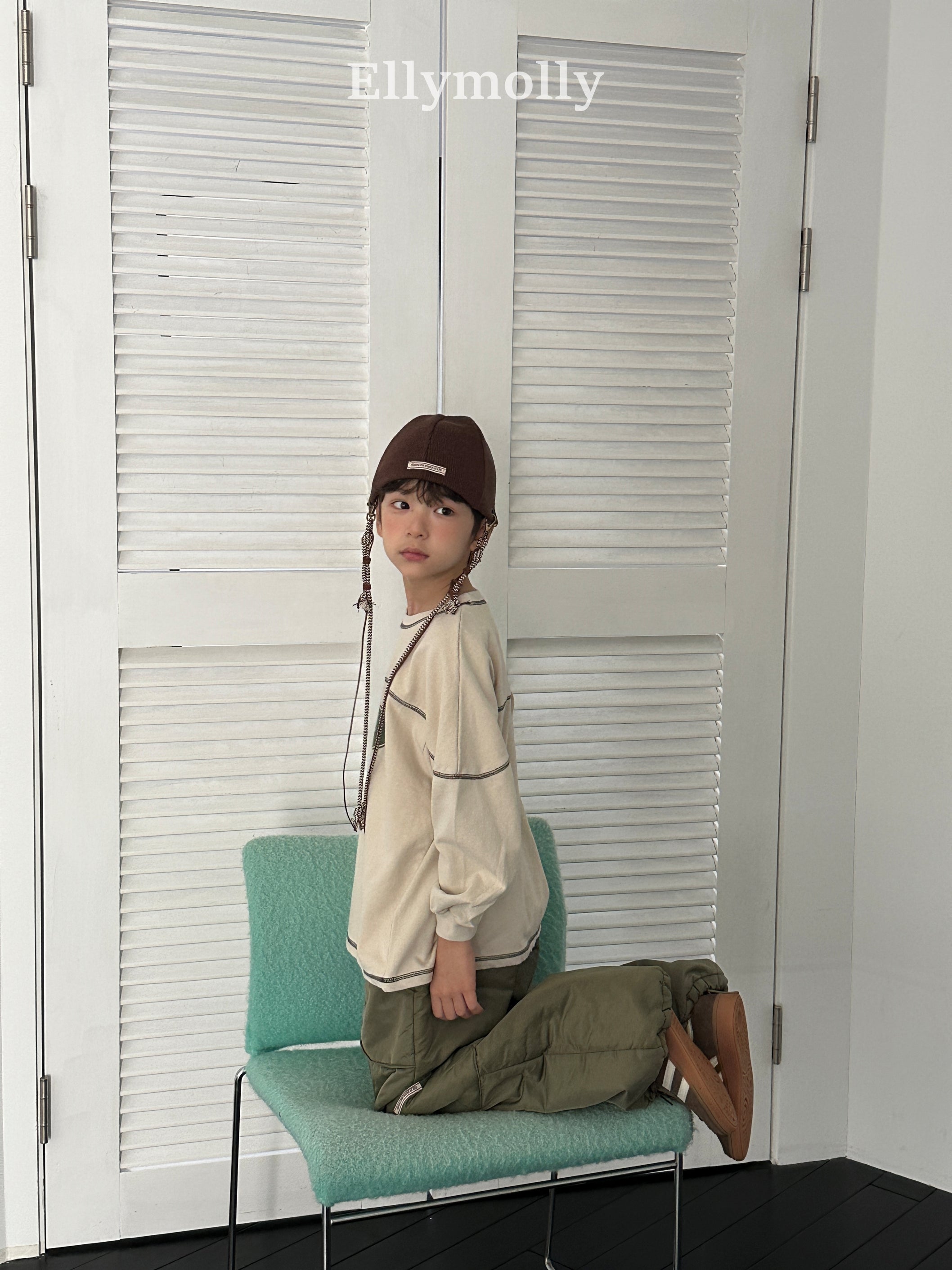 ［ELLY MOLLY］Fancy boxy tee