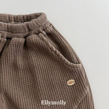 ［ELLY MOLLY］Waffle jogger pants