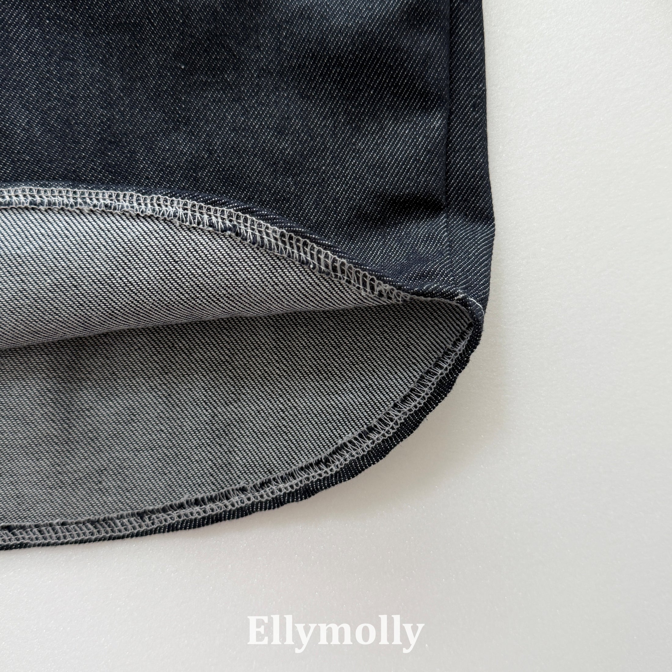 ［ELLY MOLLY］Bijou non-fade denim shirt