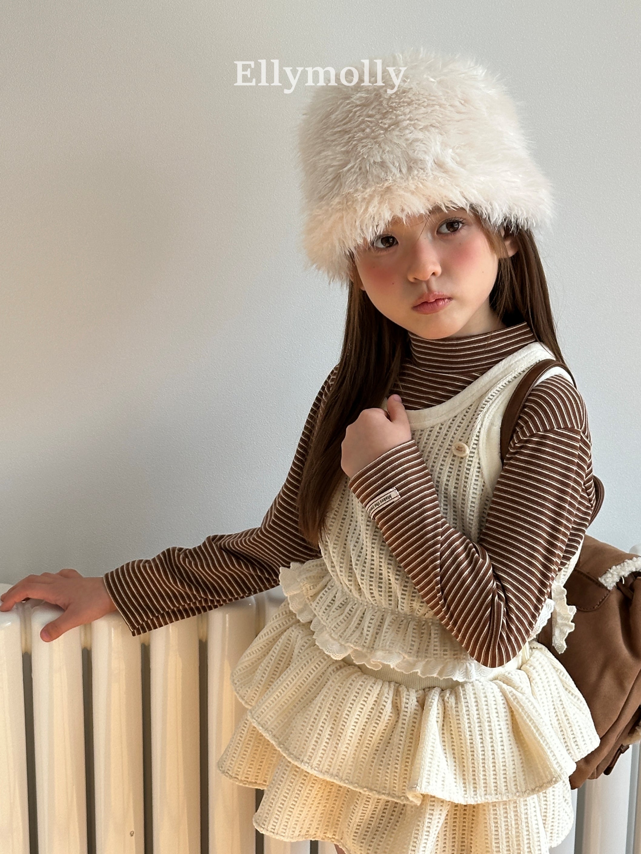 ［ELLY MOLLY］Velvet crunch vest