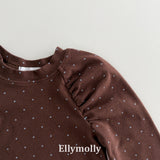 ［ELLY MOLLY］Giselle dot shirring tee