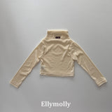 ［ELLY MOLLY］Velvet high neck tops