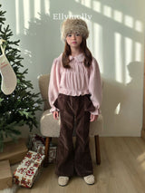 ［ELLY MOLLY］Selly peach frill flare pants