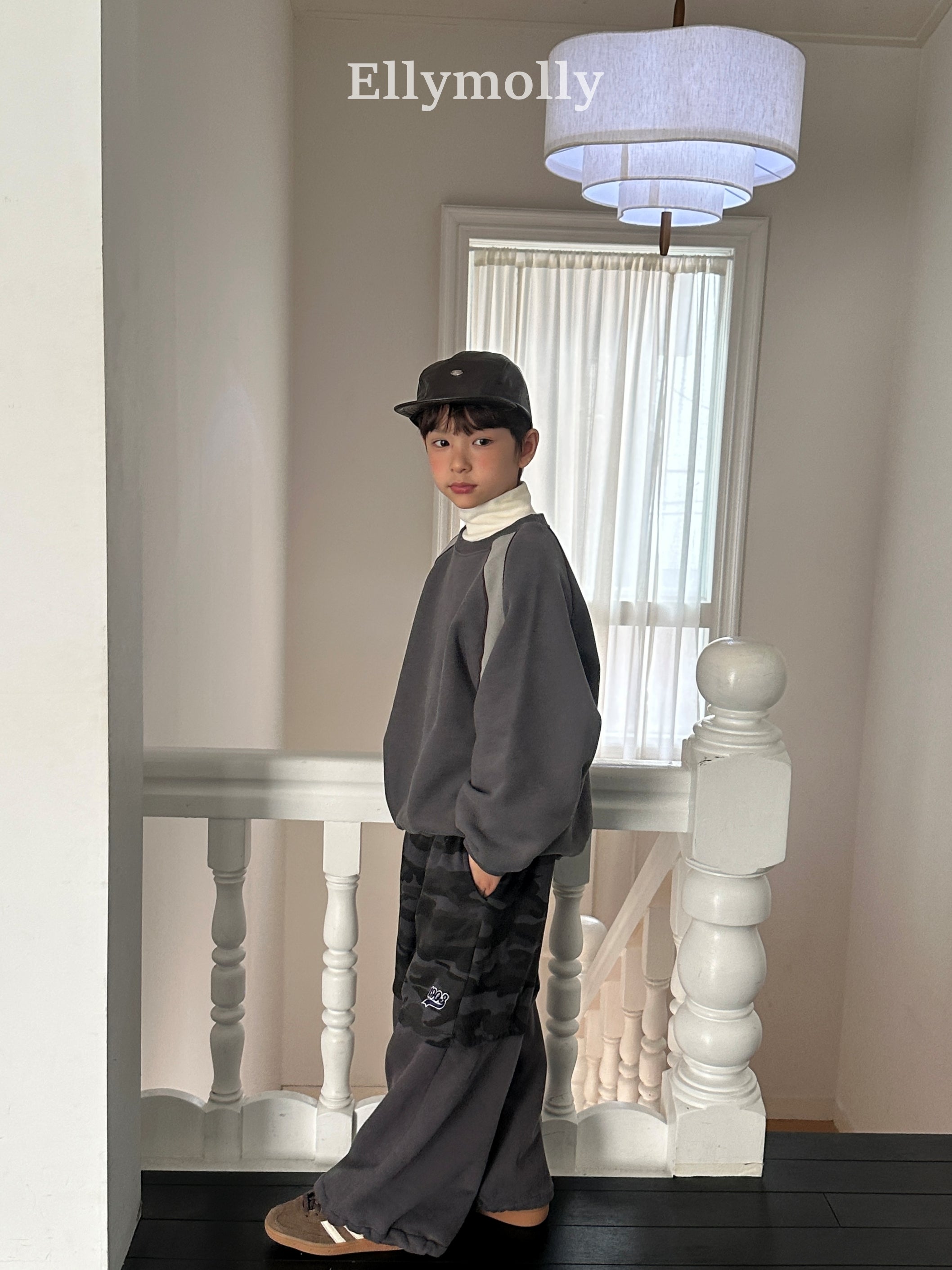 ［ELLY MOLLY］Soft warm camo pants