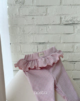 ［Aosta］Kiki Frill Check Pants