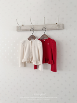 Puff frill cardigan