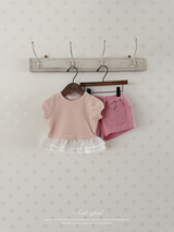 Peach stripe shasha tee