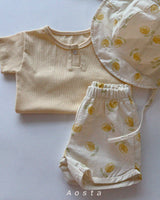 ［Aosta］Heart button tee