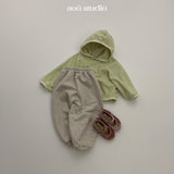 ［aou studio］Easy bi-color hoodie