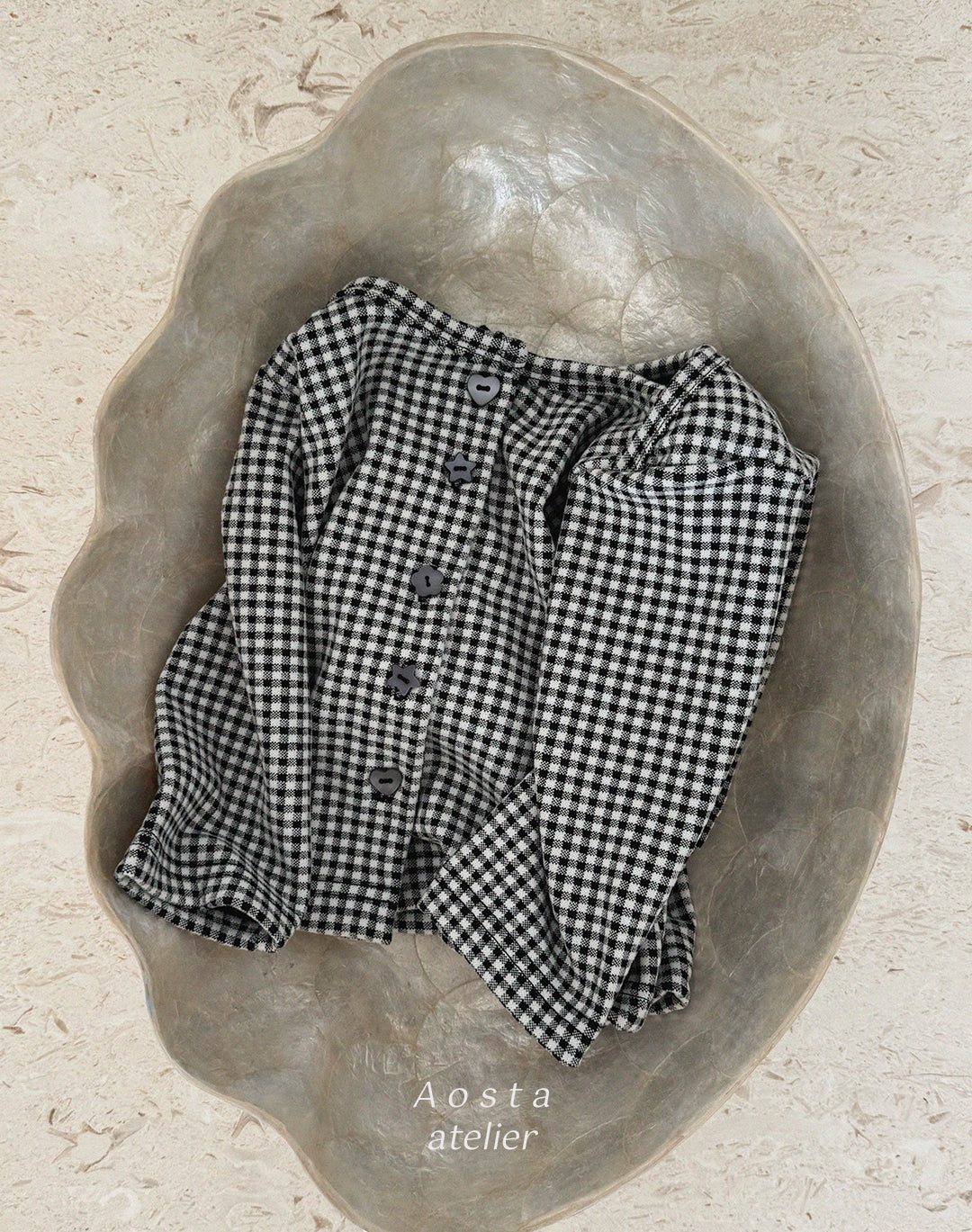 ［Aosta］Kiki Check Cardigan
