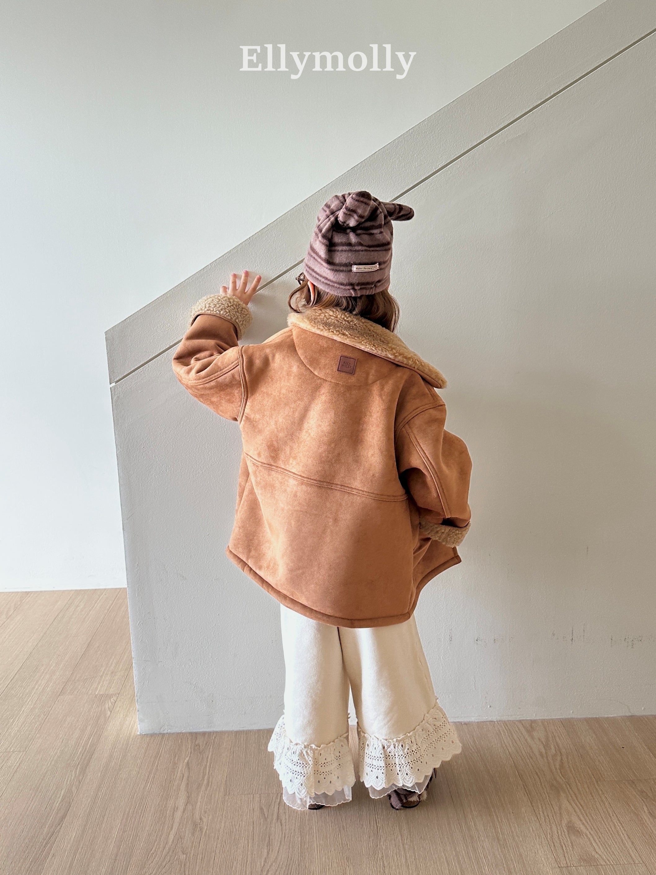 ［ELLY MOLLY］Soft tow tone mouton jacket