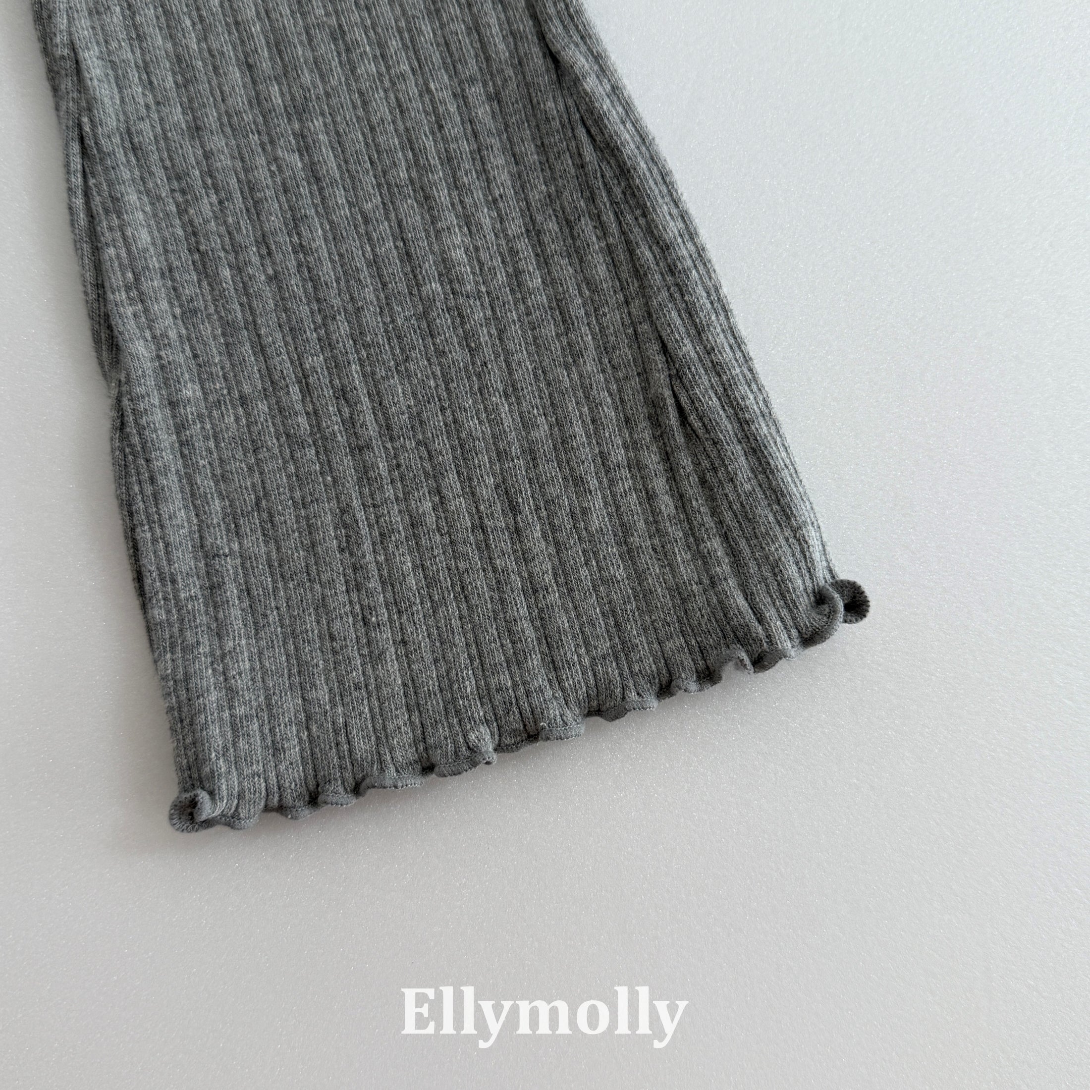 ［ELLY MOLLY］Mellow rib flare pants