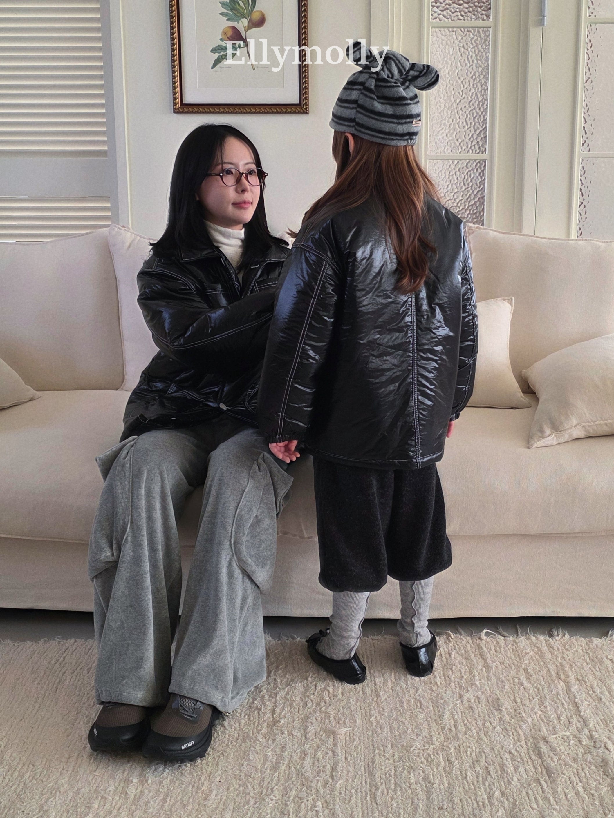 ［ELLY MOLLY］Point warm pants