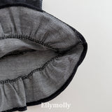 ［ELLY MOLLY］Mona frill denim one-piece