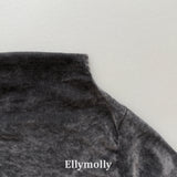 ［ELLY MOLLY］Velvet high neck tops