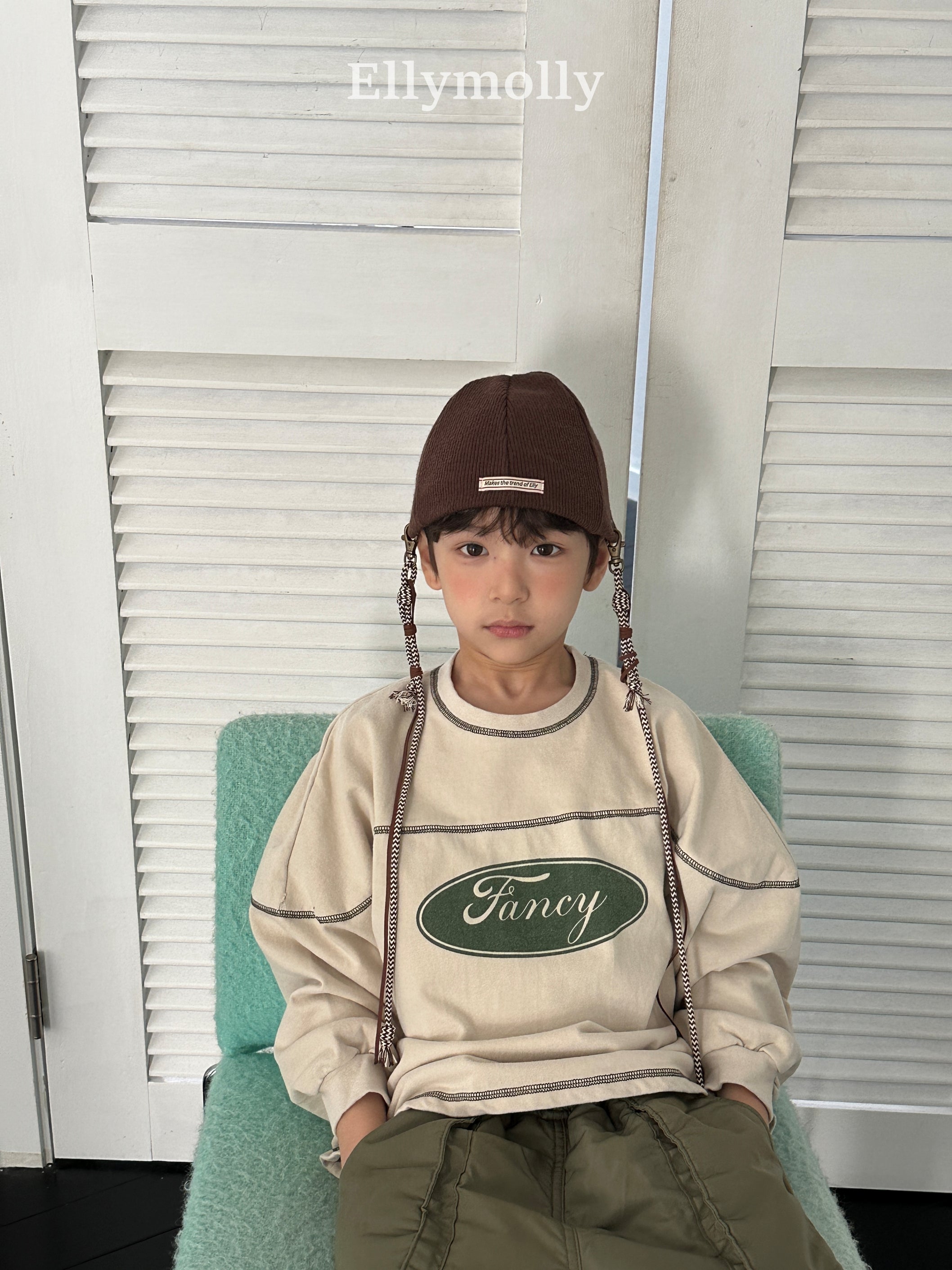 ［ELLY MOLLY］Fancy boxy tee