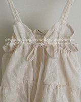 ［Aosta］Lace Cotton Open Dress
