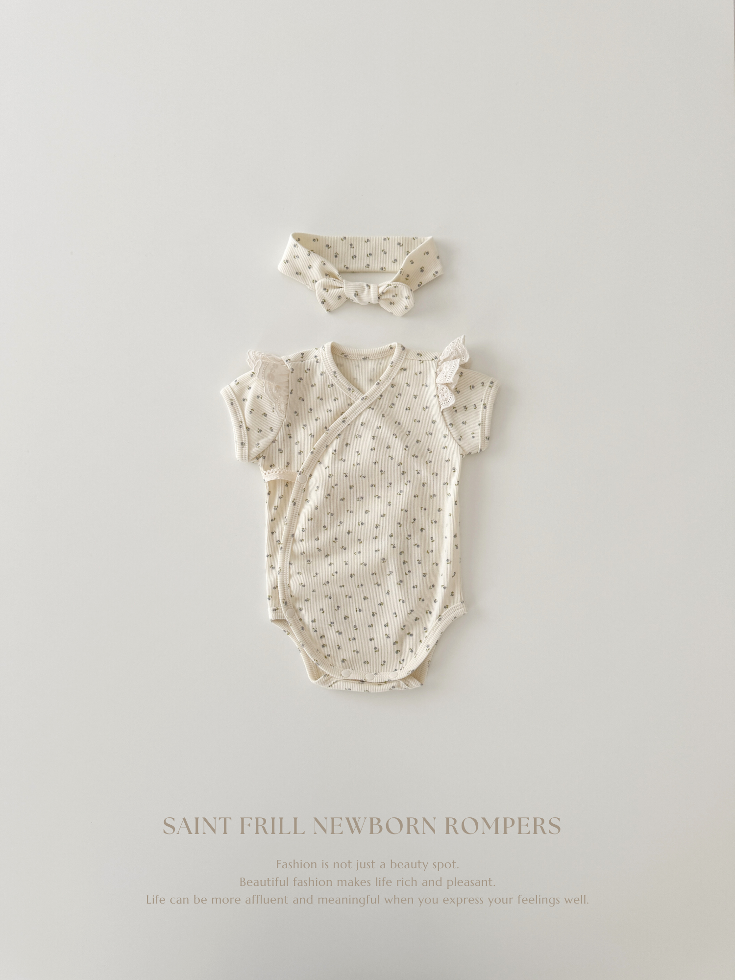 Saint frill newborn rompers