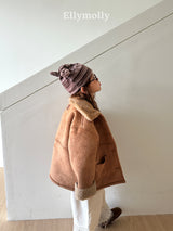 ［ELLY MOLLY］Soft tow tone mouton jacket