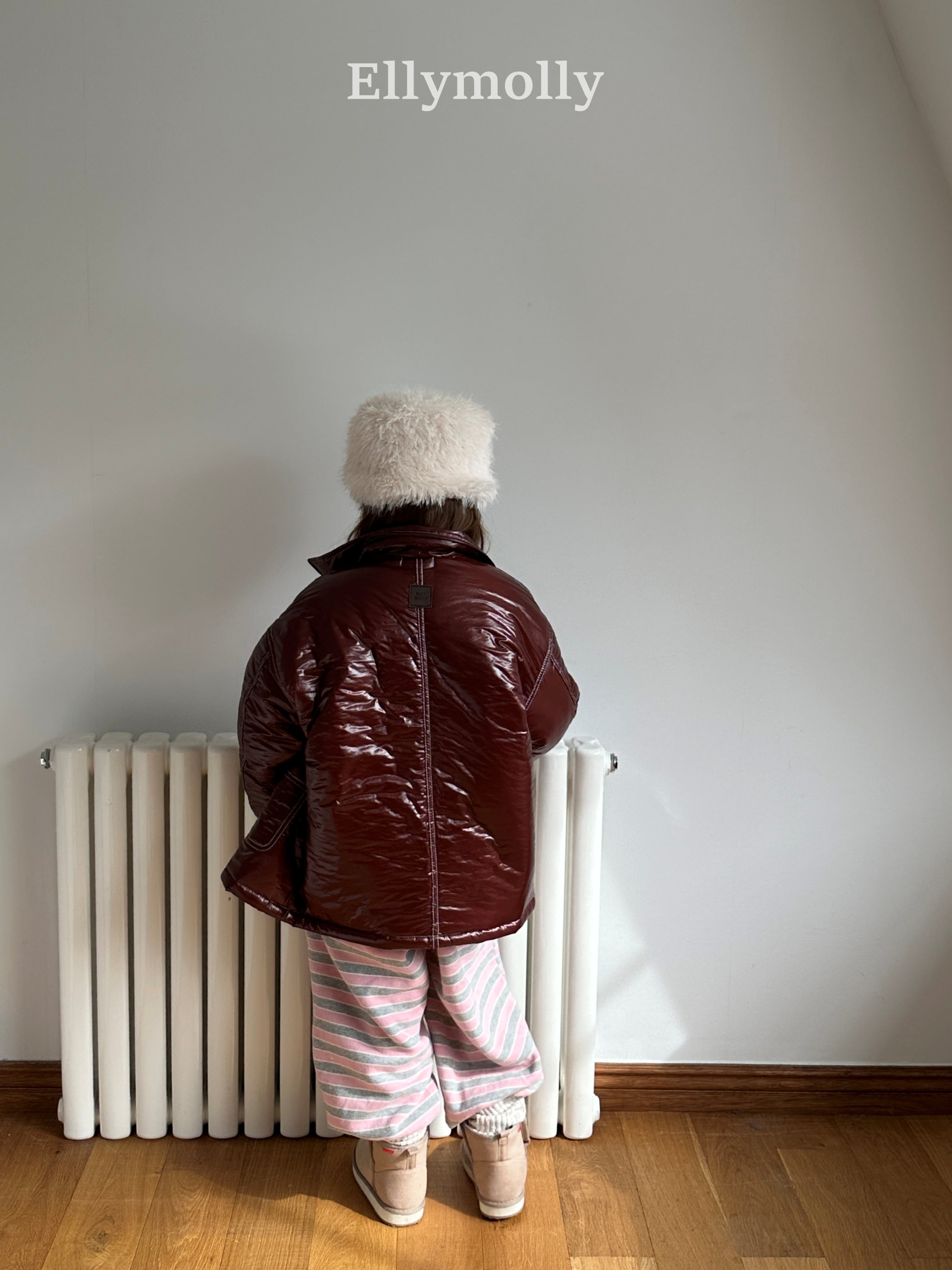 ［ELLY MOLLY］Gray heart jogger pants