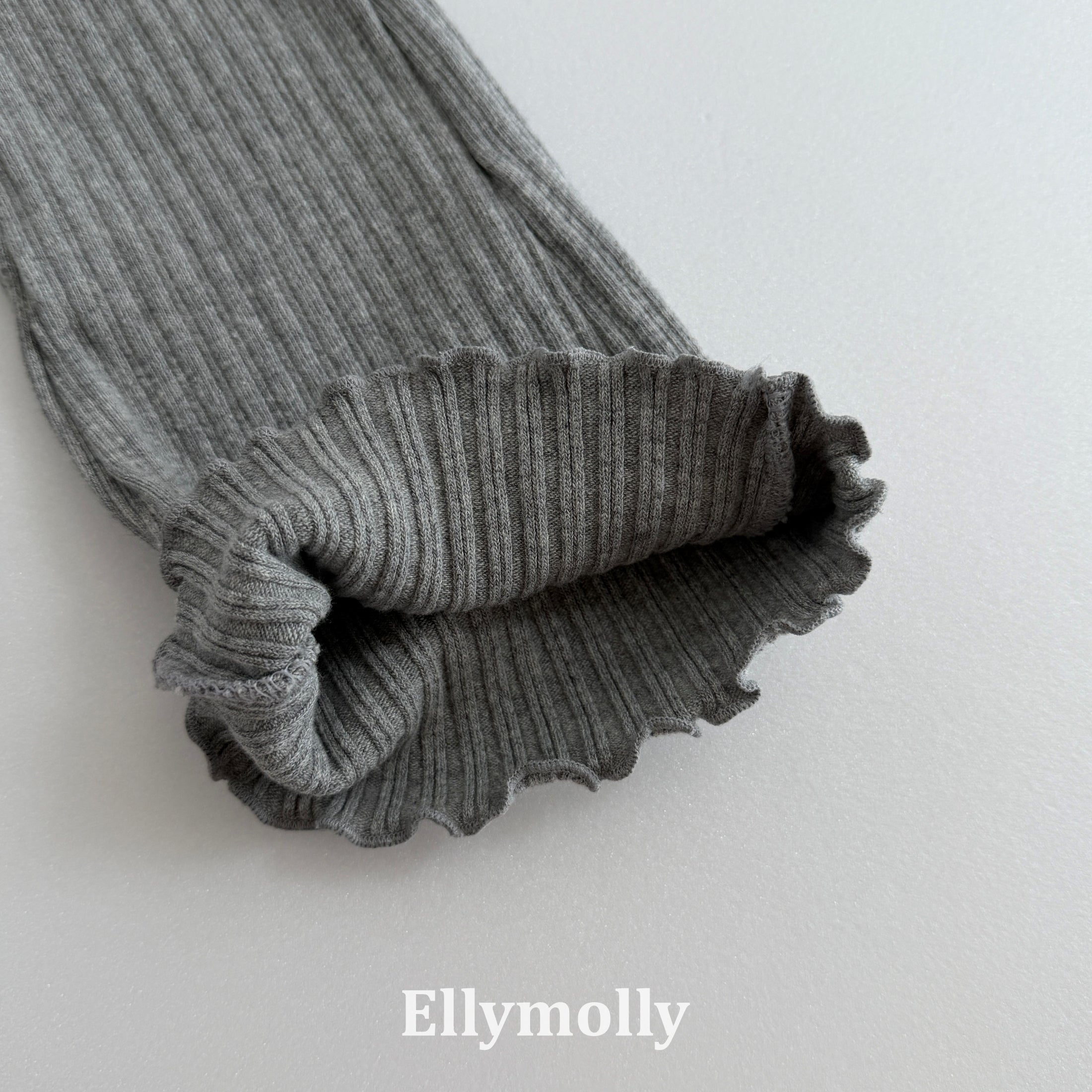 ［ELLY MOLLY］Mellow rib flare pants
