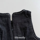 ［ELLY MOLLY］Mona frill denim one-piece