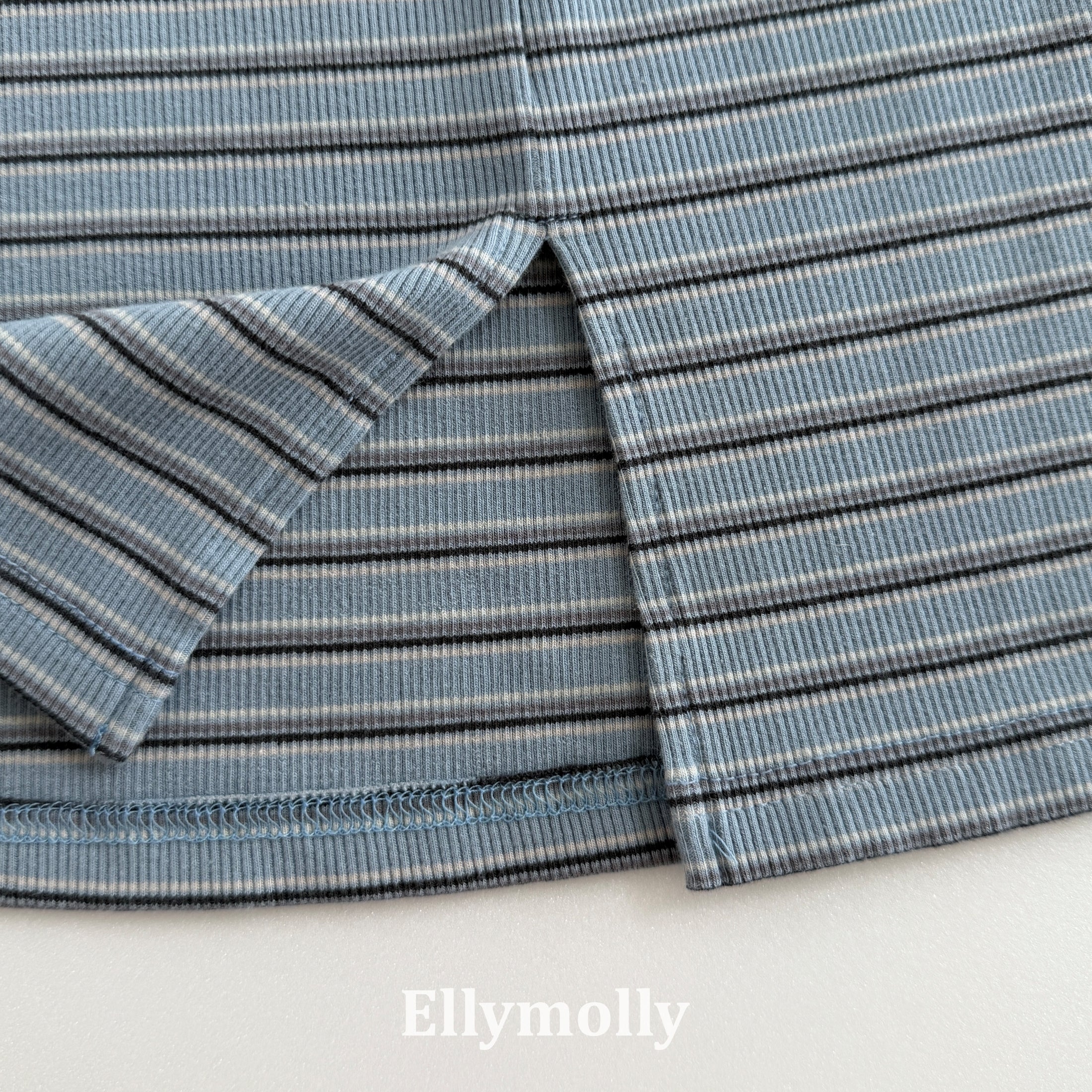 ［ELLY MOLLY］Shadow stripe long skirt