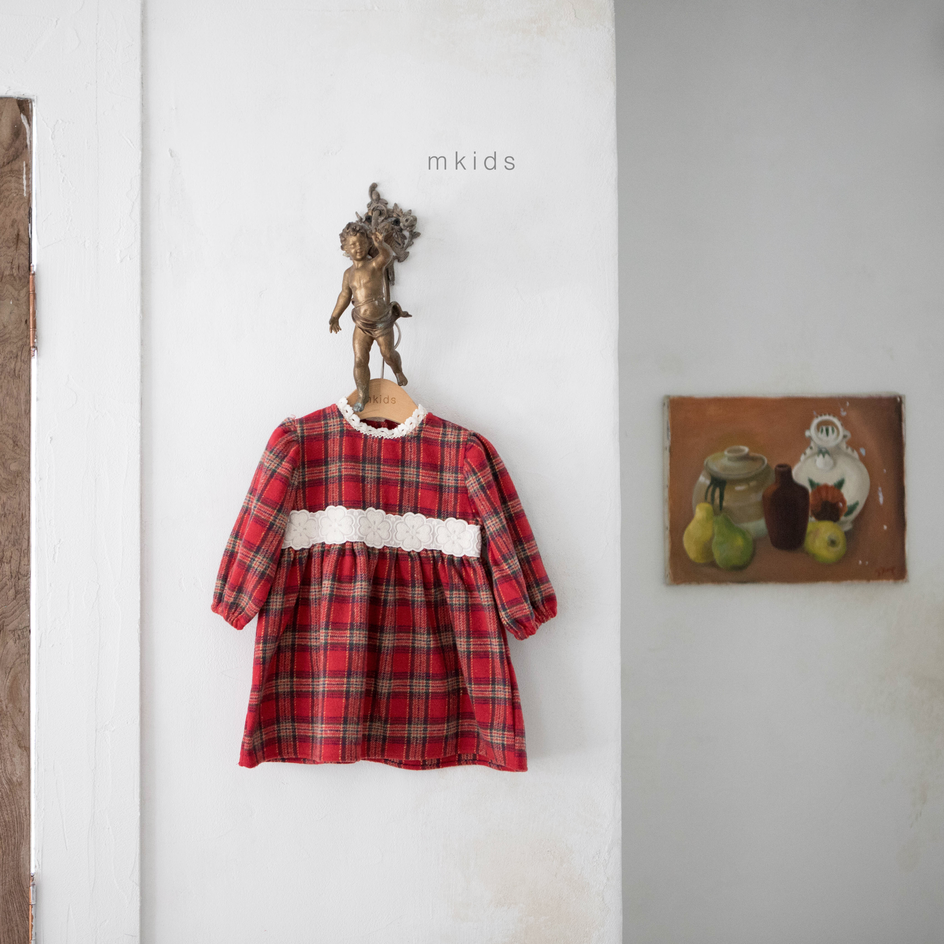 ［mkids］Holly check one-piece