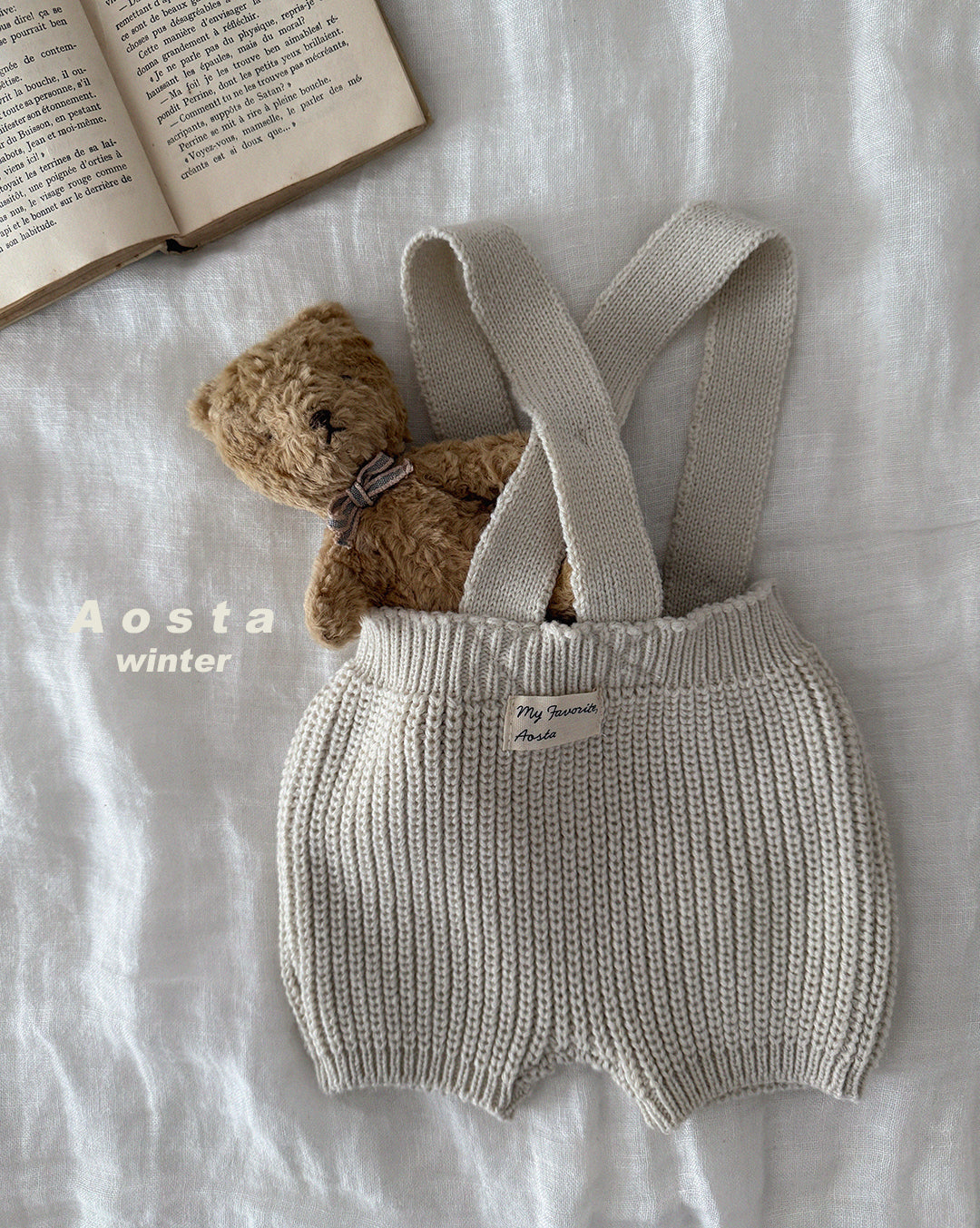 ［Aosta］Knit overalls