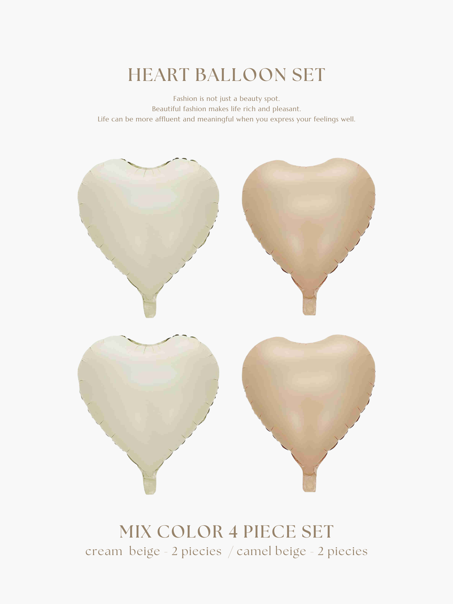 Heart balloon set