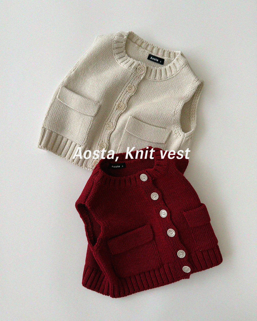 ［Aosta］Knit Cookie Vest