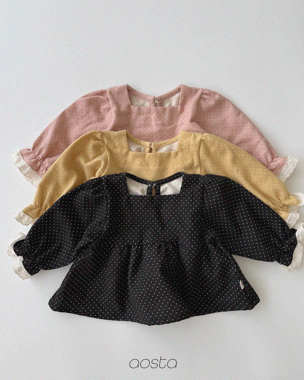 ［Aosta］Milk Dot Blouse