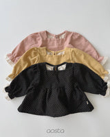 ［Aosta］Milk Dot Blouse